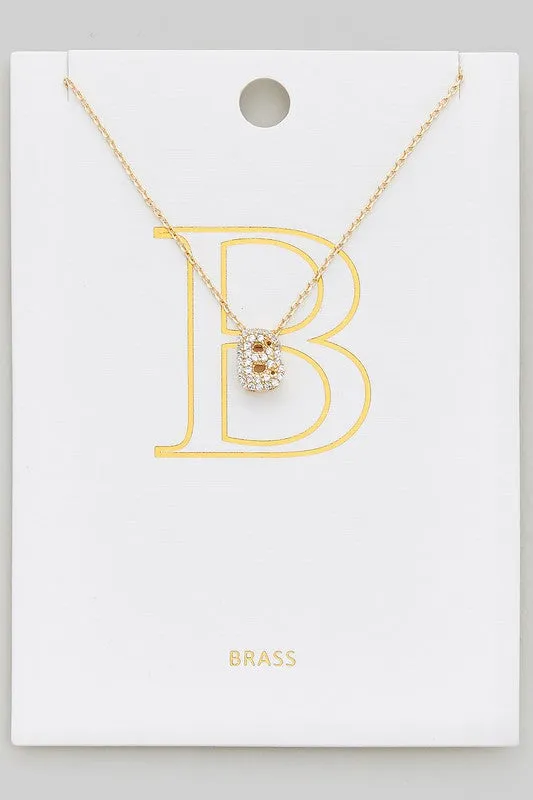 Let's Get Personal Initial Necklace B