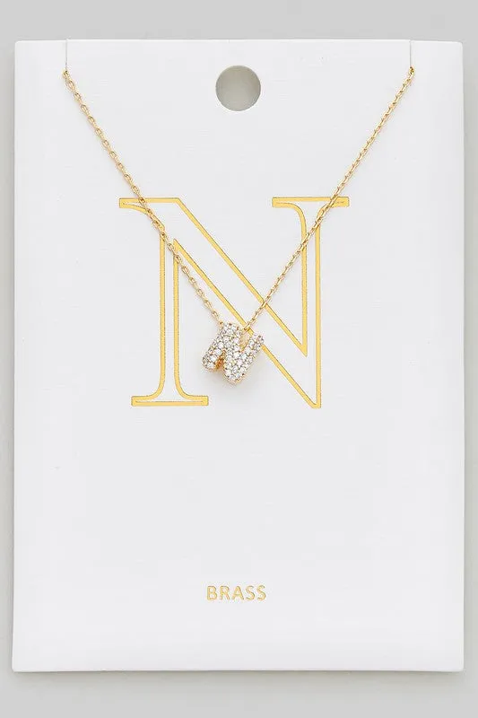 Let's Get Personal Initial Necklace  N