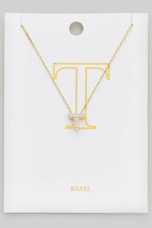 Let's Get Personal Initial Necklace T