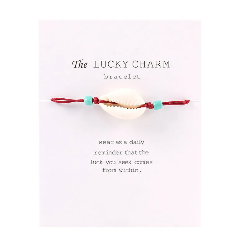 Minimalist Natural Shell Colorful Braided Bracelet