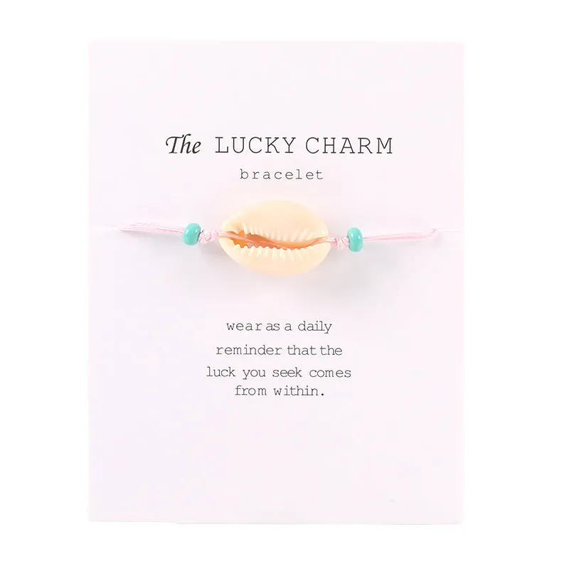 Minimalist Natural Shell Colorful Braided Bracelet