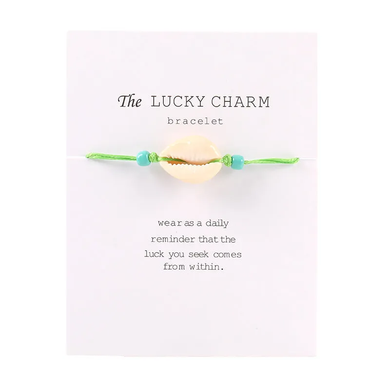Minimalist Natural Shell Colorful Braided Bracelet