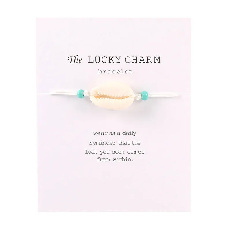 Minimalist Natural Shell Colorful Braided Bracelet