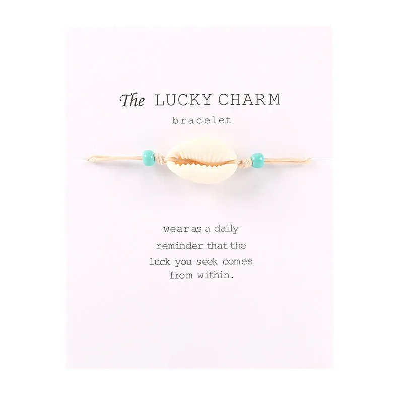 Minimalist Natural Shell Colorful Braided Bracelet