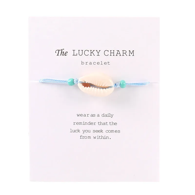 Minimalist Natural Shell Colorful Braided Bracelet