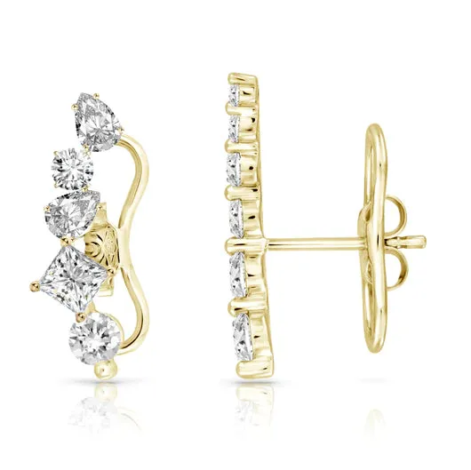 Multishape Climbers Statement Earrings