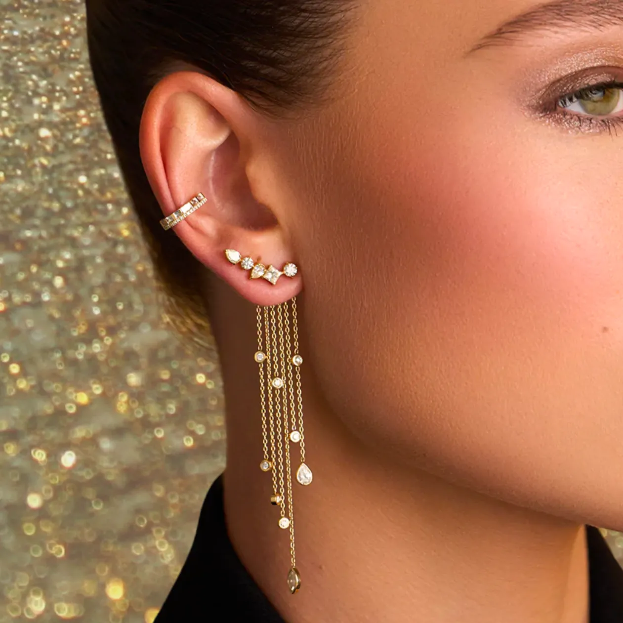 Multishape Climbers Statement Earrings
