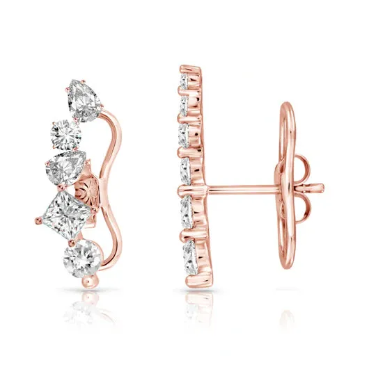 Multishape Climbers Statement Earrings