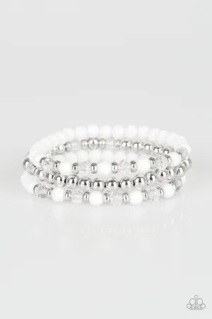 Paparazzi Bracelet ~ Irresistibly Irresistible - White