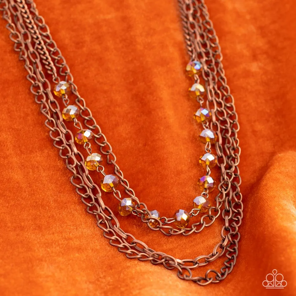Paparazzi Necklace ~ Extravagant Elegance - Copper
