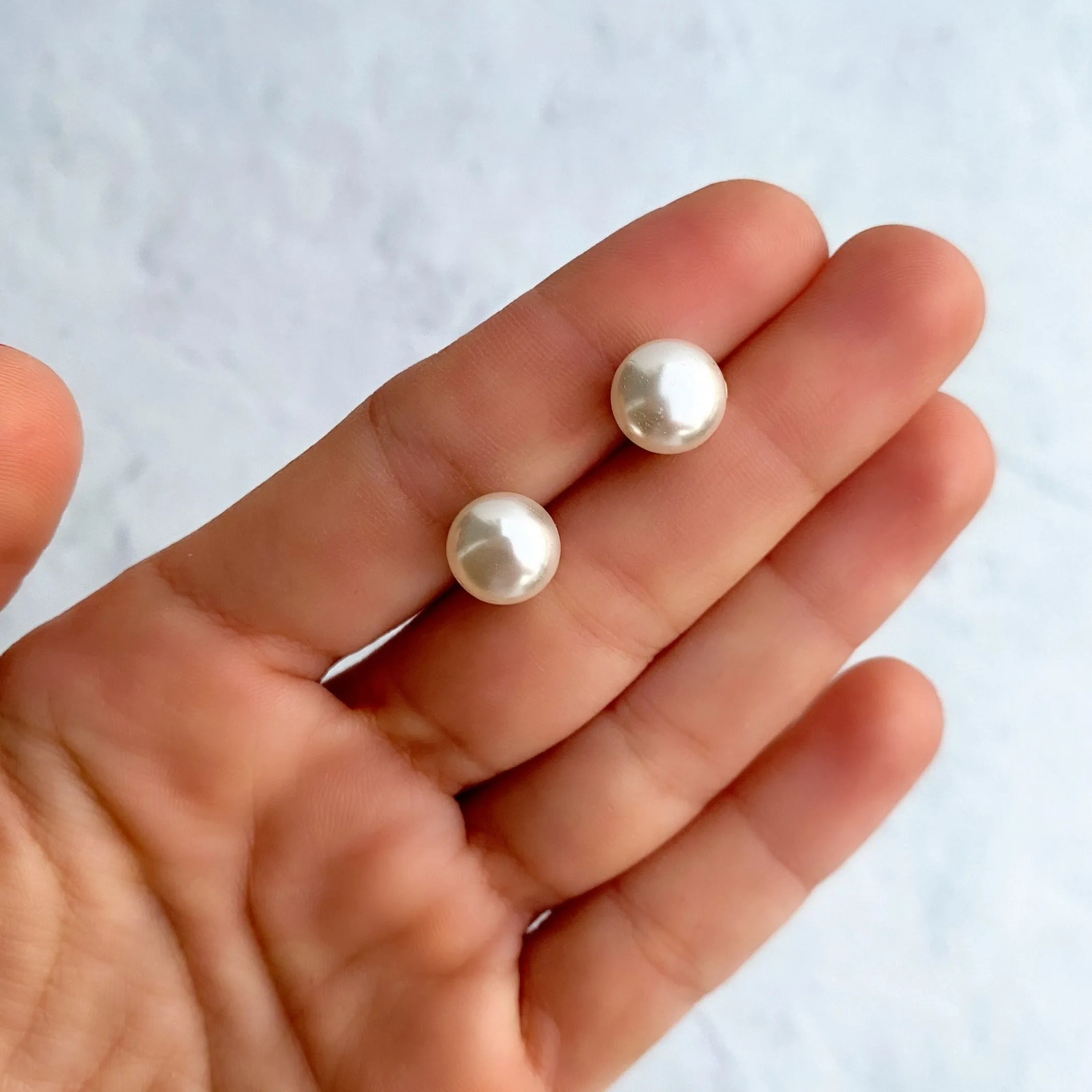 Pearl Studs with Optional Earcuff Chain