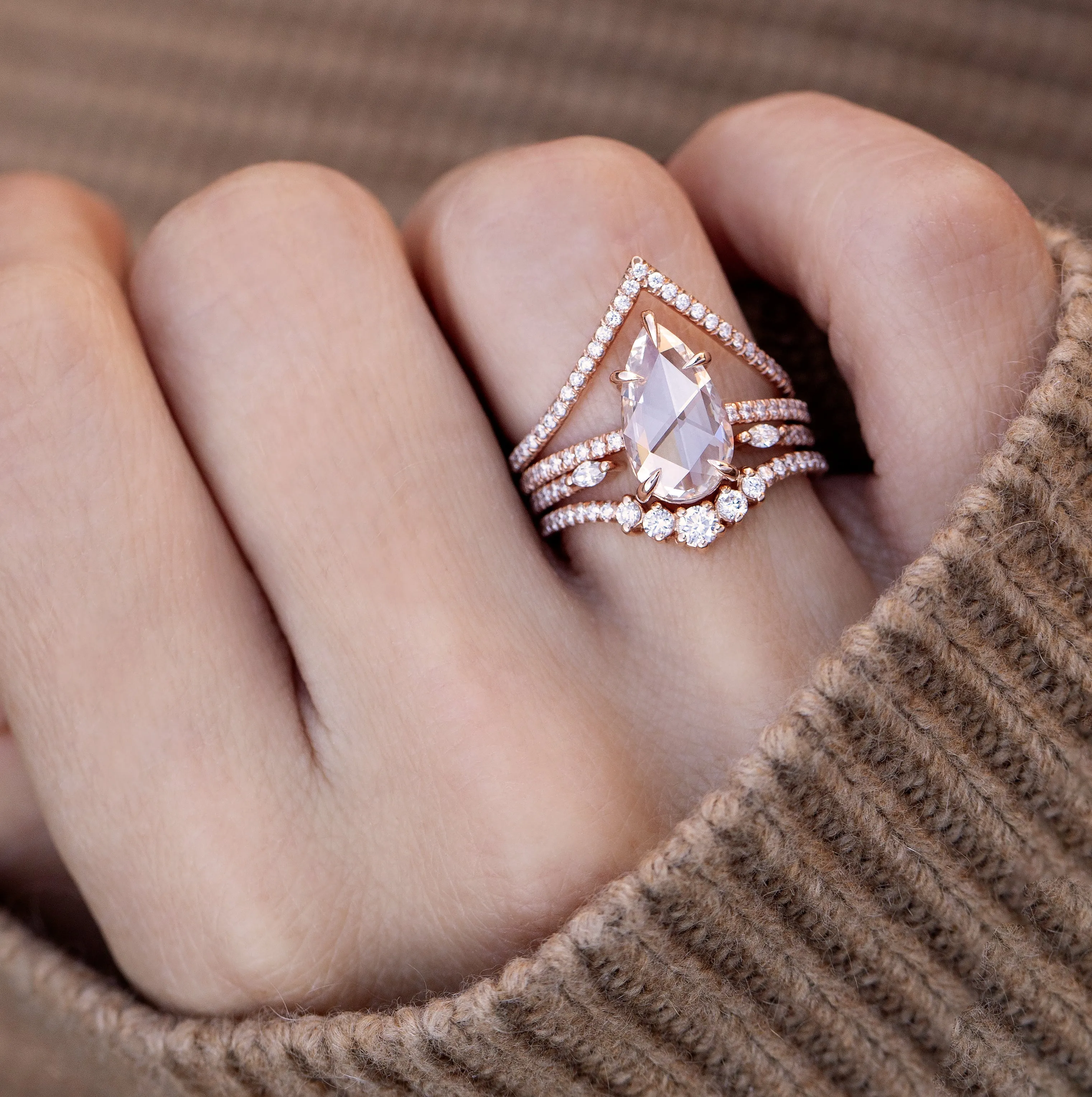Petite Ivy Ring with Pavé (Ready to Ship)