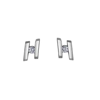 "Hellia" DIAMOND BAR STUDS