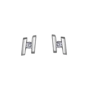 "Hellia" DIAMOND BAR STUDS