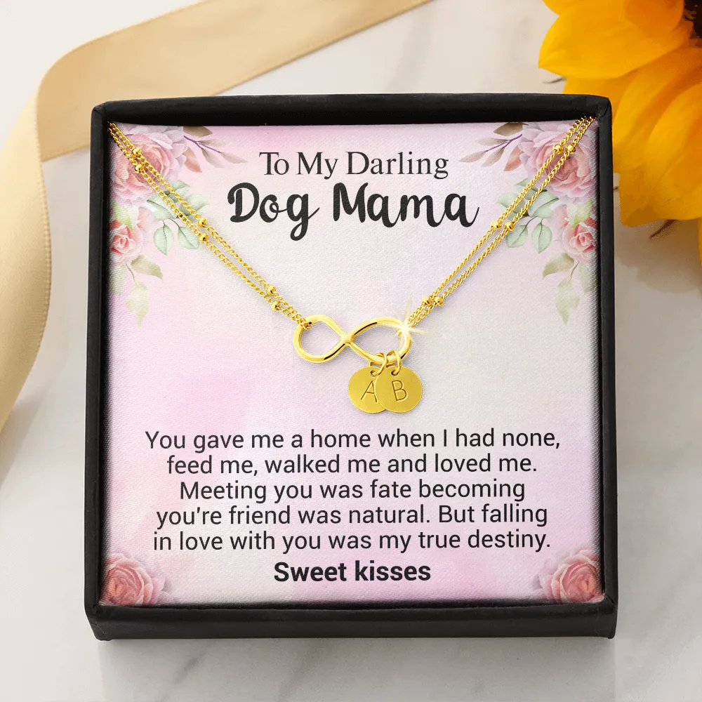 Rescue Dog Mama Infinity Bracelet with Personalized add-on Circle Charms