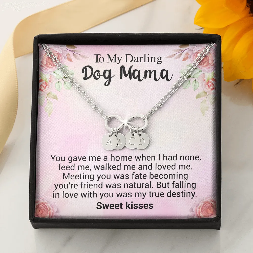 Rescue Dog Mama Infinity Bracelet with Personalized add-on Circle Charms