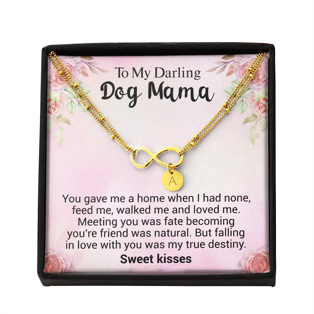 Rescue Dog Mama Infinity Bracelet with Personalized add-on Circle Charms