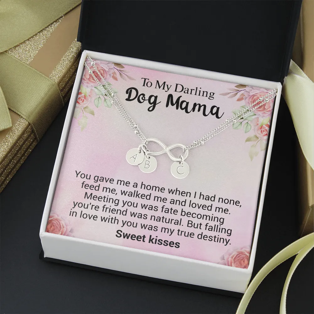 Rescue Dog Mama Infinity Bracelet with Personalized add-on Circle Charms