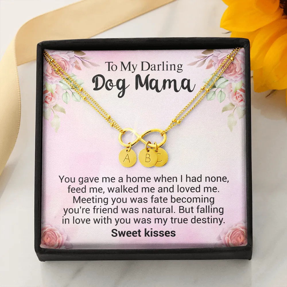 Rescue Dog Mama Infinity Bracelet with Personalized add-on Circle Charms