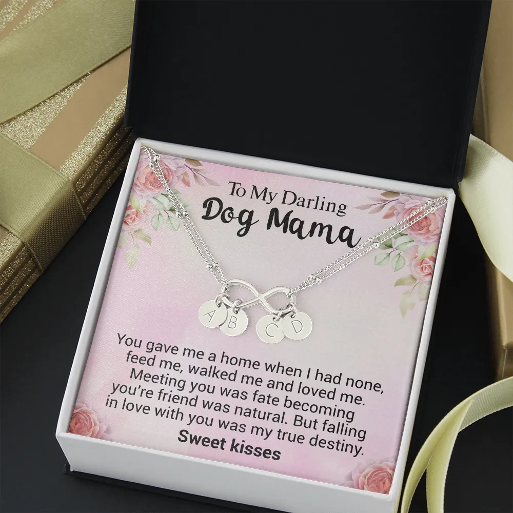 Rescue Dog Mama Infinity Bracelet with Personalized add-on Circle Charms