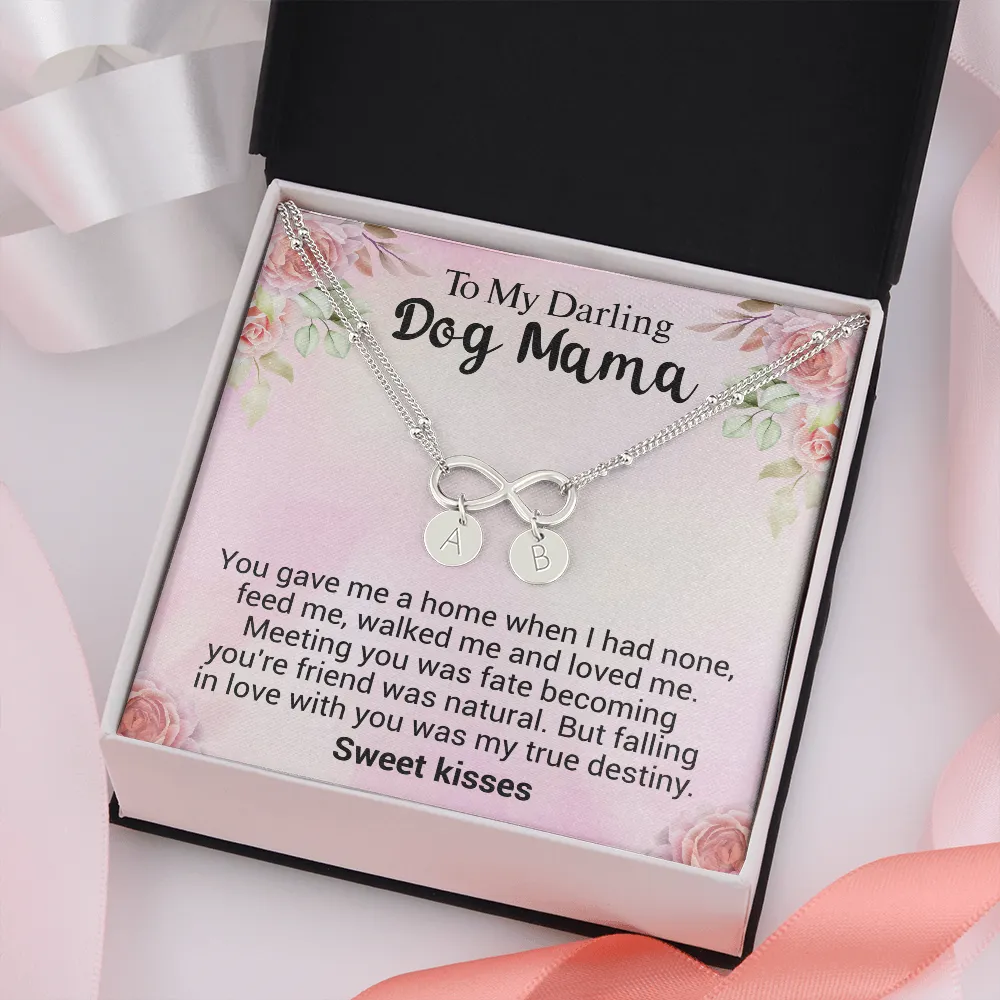Rescue Dog Mama Infinity Bracelet with Personalized add-on Circle Charms