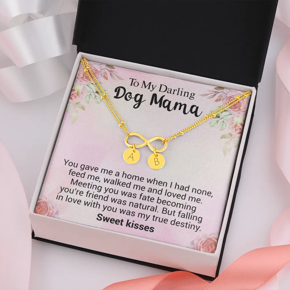Rescue Dog Mama Infinity Bracelet with Personalized add-on Circle Charms
