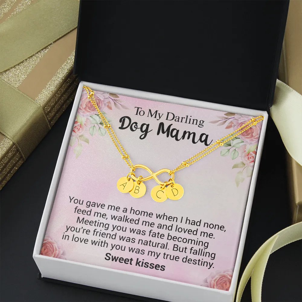 Rescue Dog Mama Infinity Bracelet with Personalized add-on Circle Charms