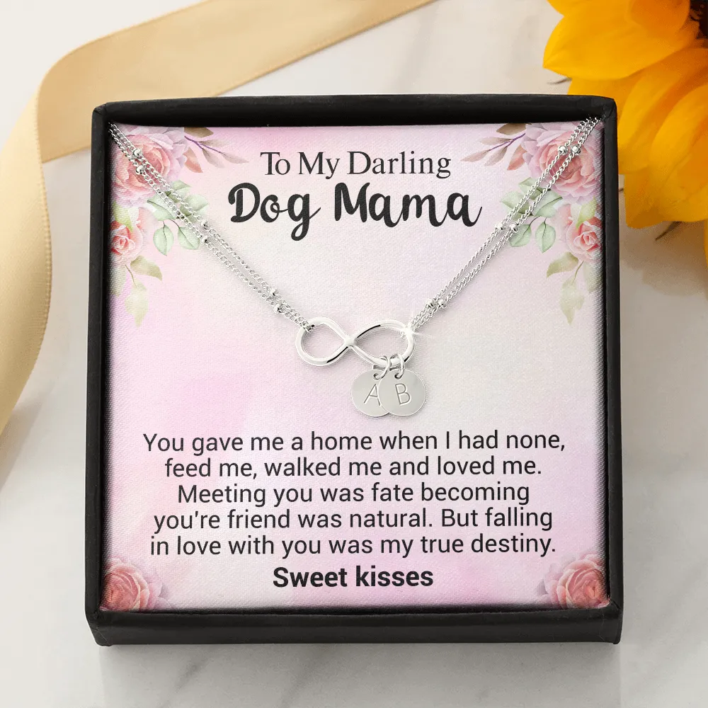Rescue Dog Mama Infinity Bracelet with Personalized add-on Circle Charms