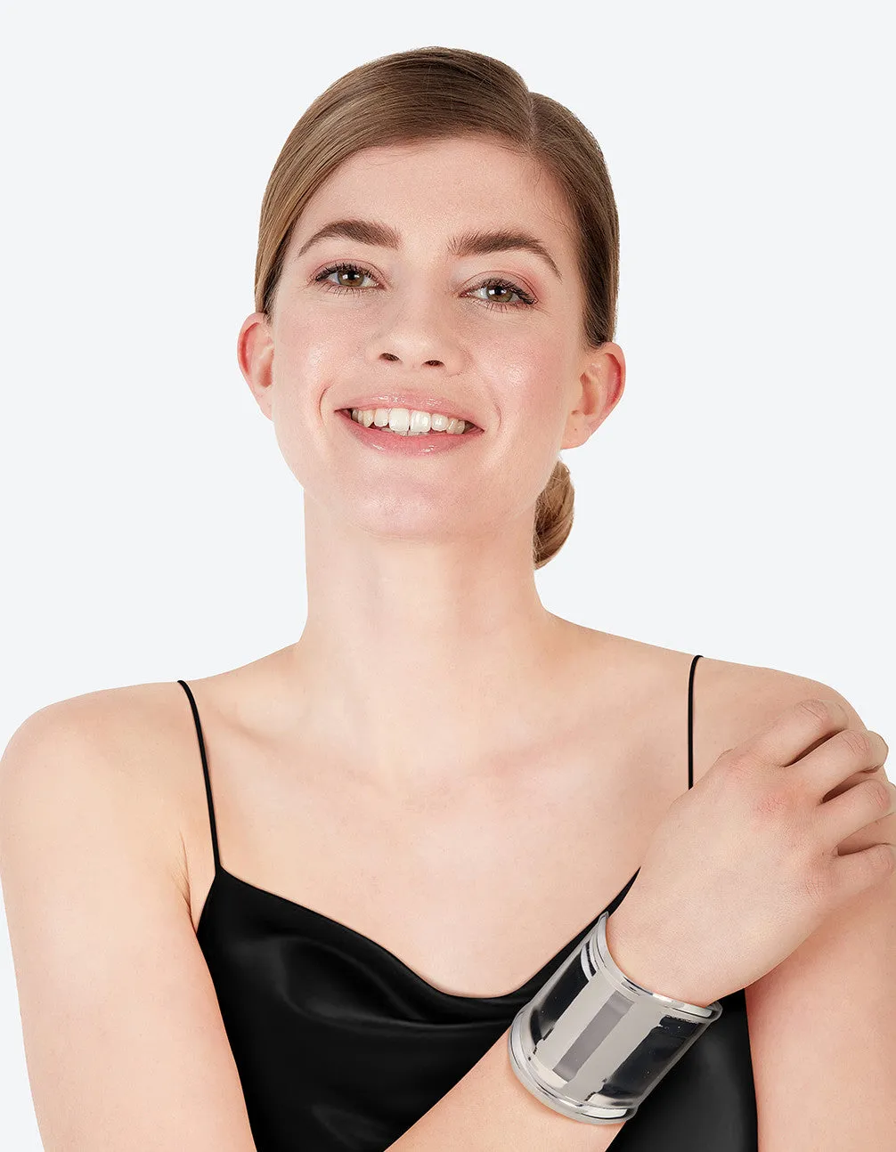 Rhodium Statement Large Wrist Cuffs