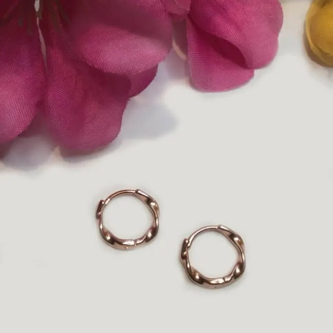 Rose Gold Mini Twist Hoops