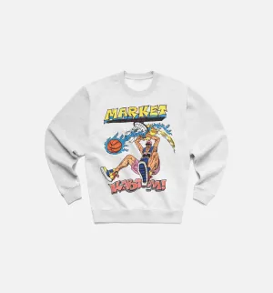 Slam Dunk Sketch Crewneck Sweatshirt Mens Crew - White