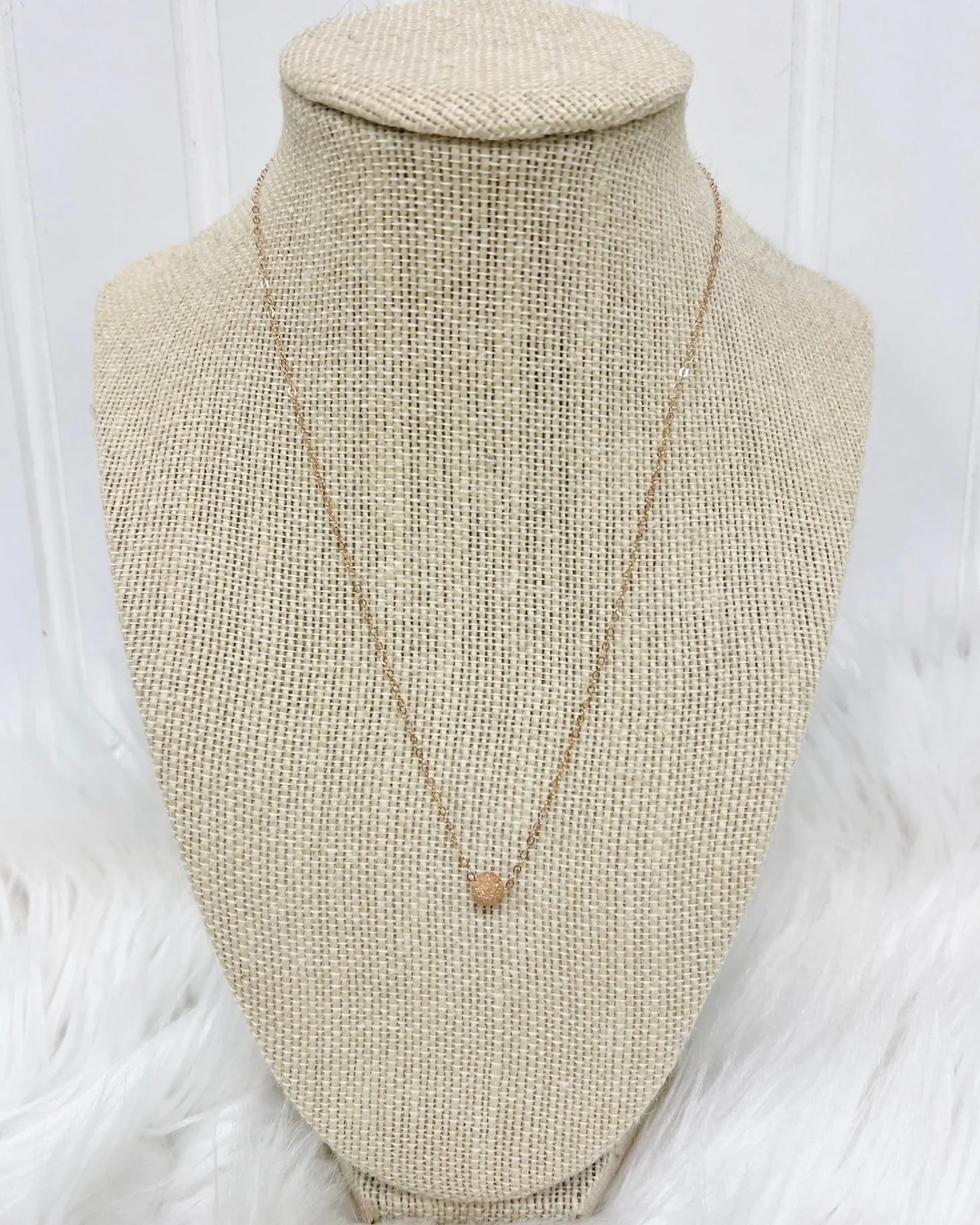 Stardust Bead Necklace in Rose Gold FINAL SALE