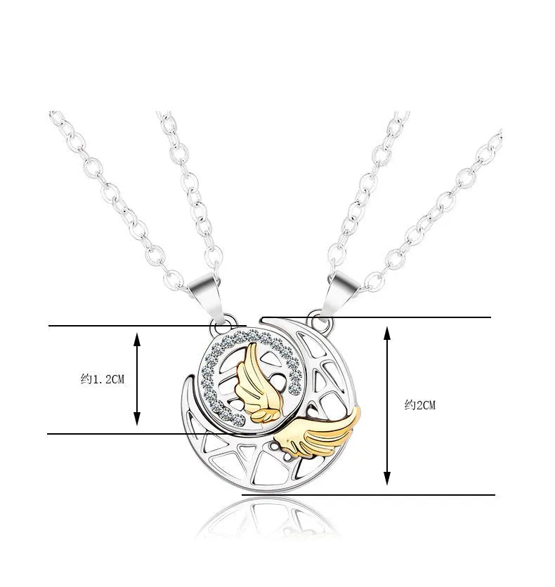 Sun and Moon Magnetic Necklaces Gift for Couples