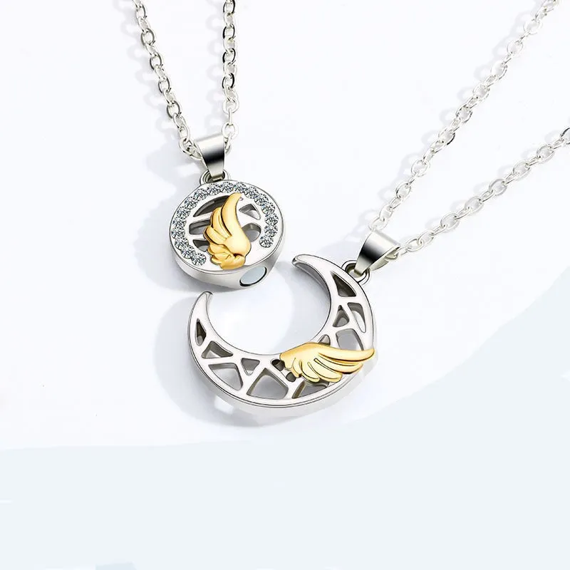 Sun and Moon Magnetic Necklaces Gift for Couples