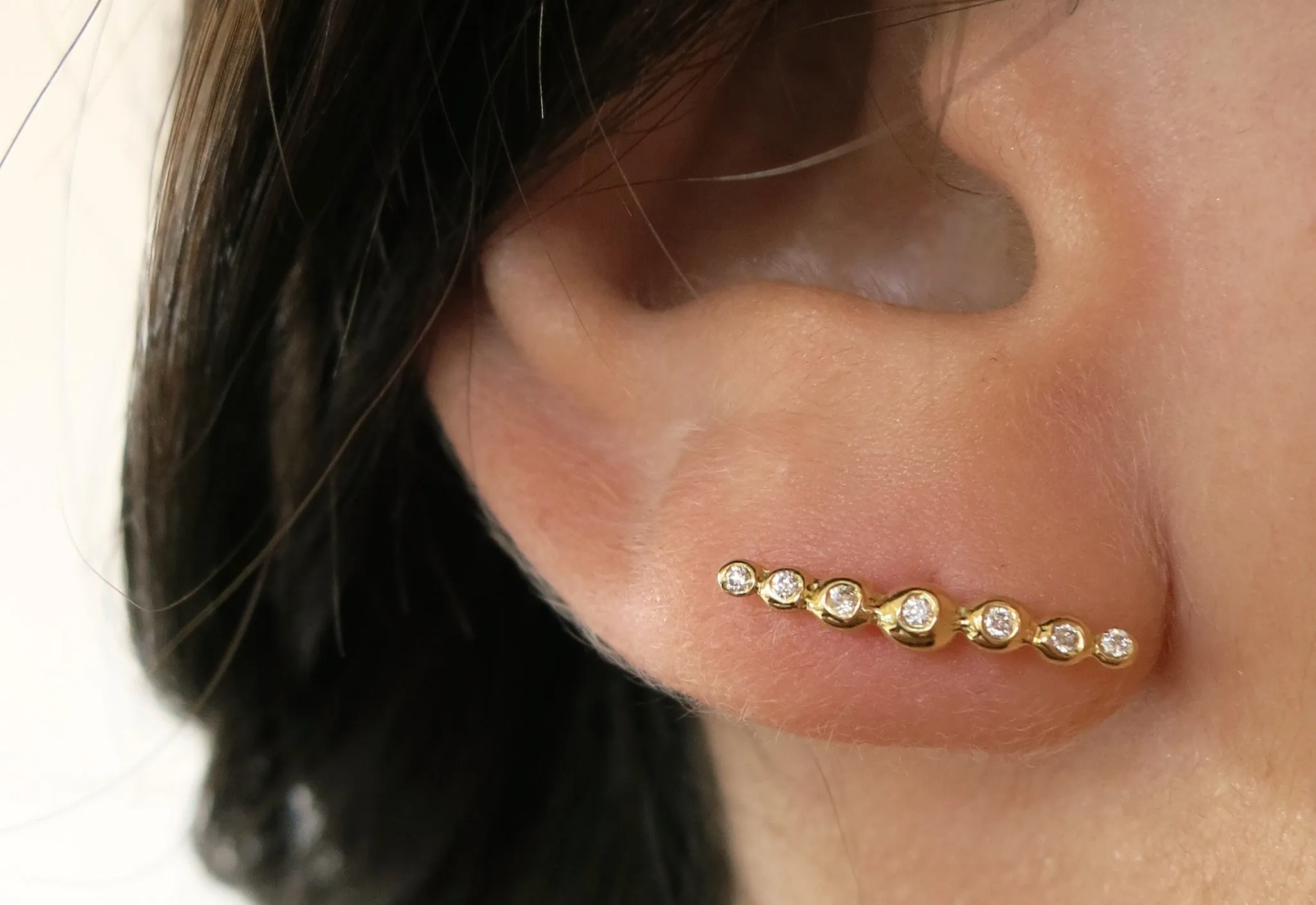 Tapered Seven Droplet Diamond Studs