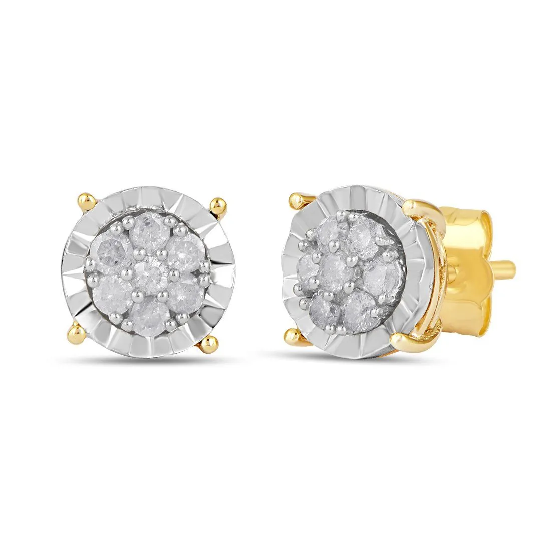 Tia Miracle Composite Earrings with 0.30ct of Diamonds in 9ct Yellow Gold